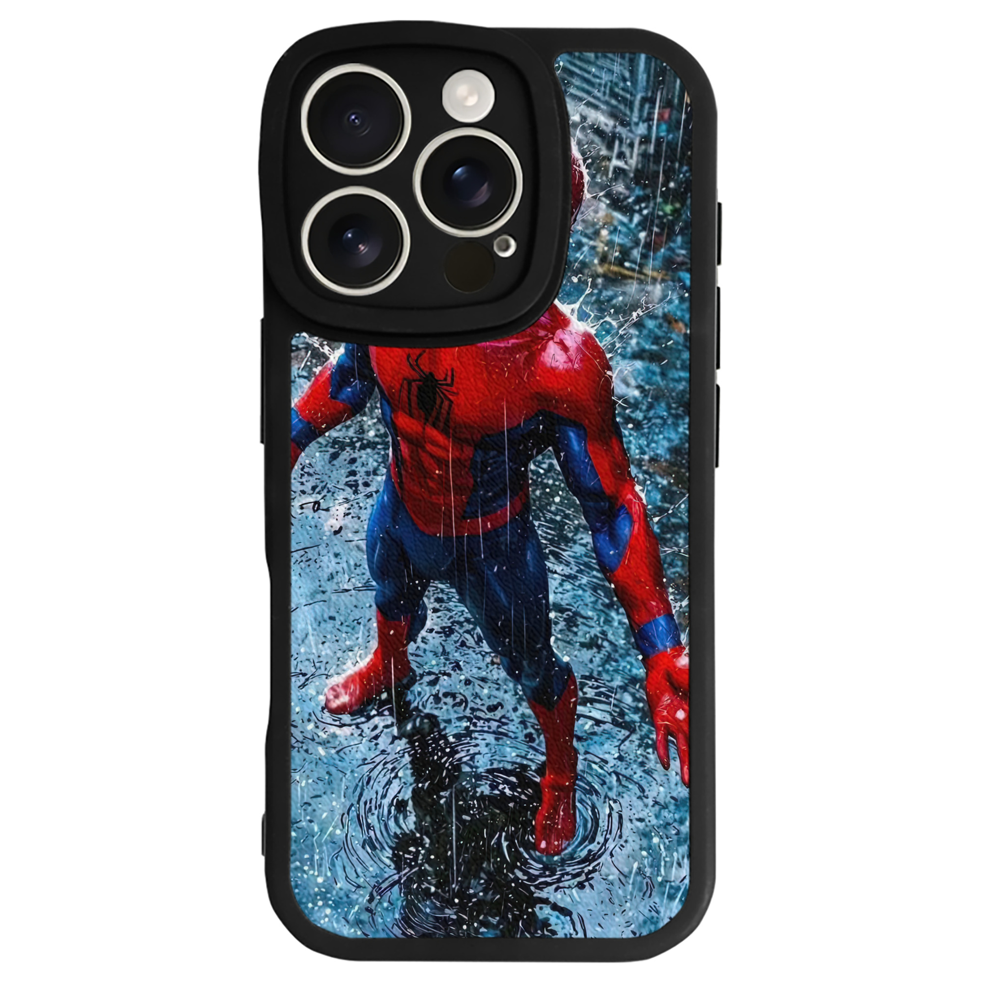 Spider Man スパイダーマン 【iPhone 16シリーズ対応】シリコンスマホケース（レザー調） 材質：シリコン